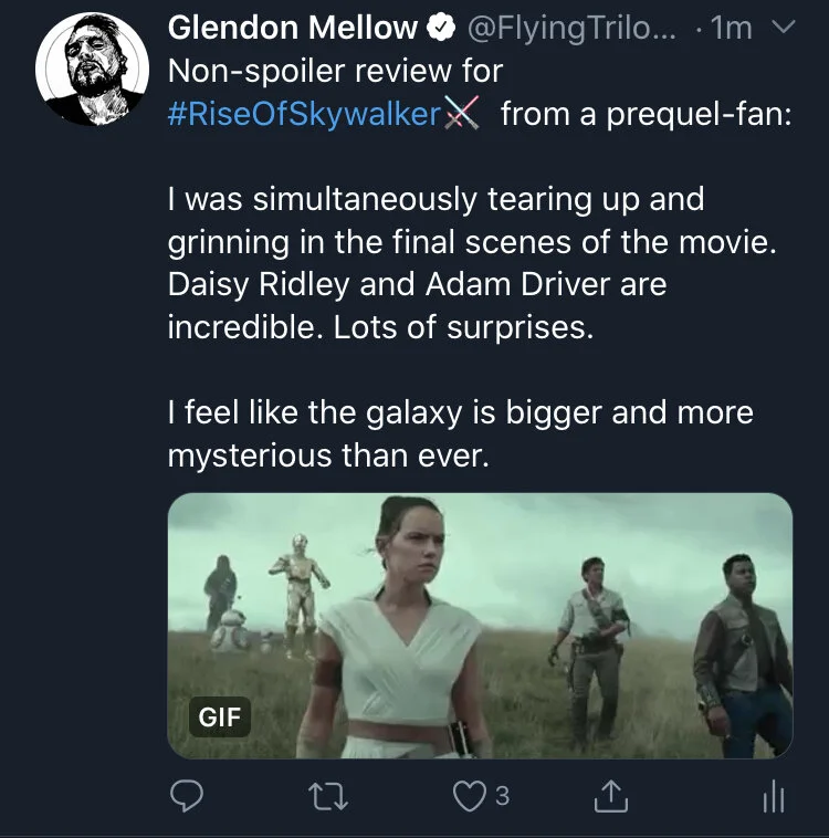 The Rise Of Skywalker Spoiler Review And Thoughts Glendon Mellow