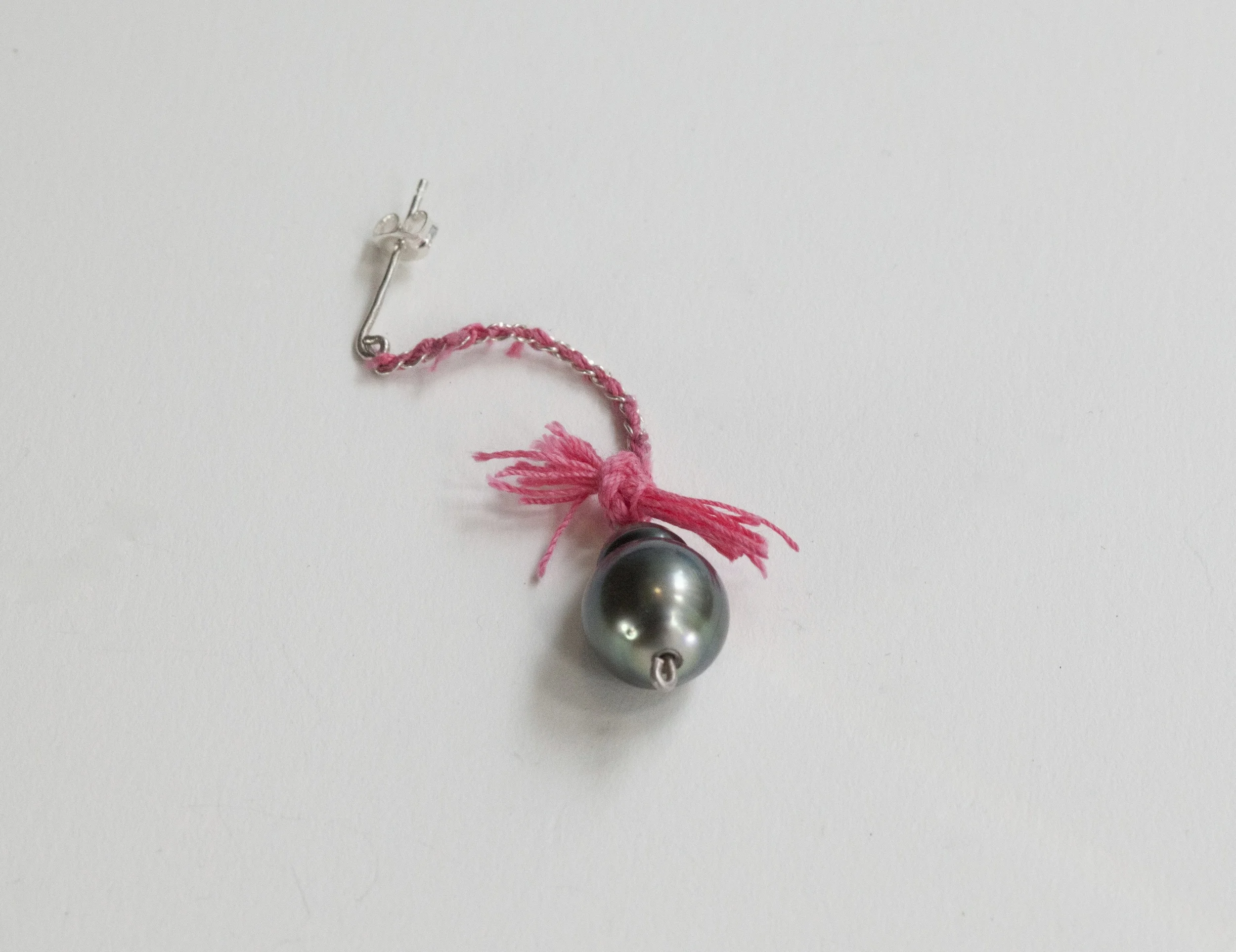 Sterling silver and black pearl from Tahiti シルバー×タヒチ産 黒蝶真珠