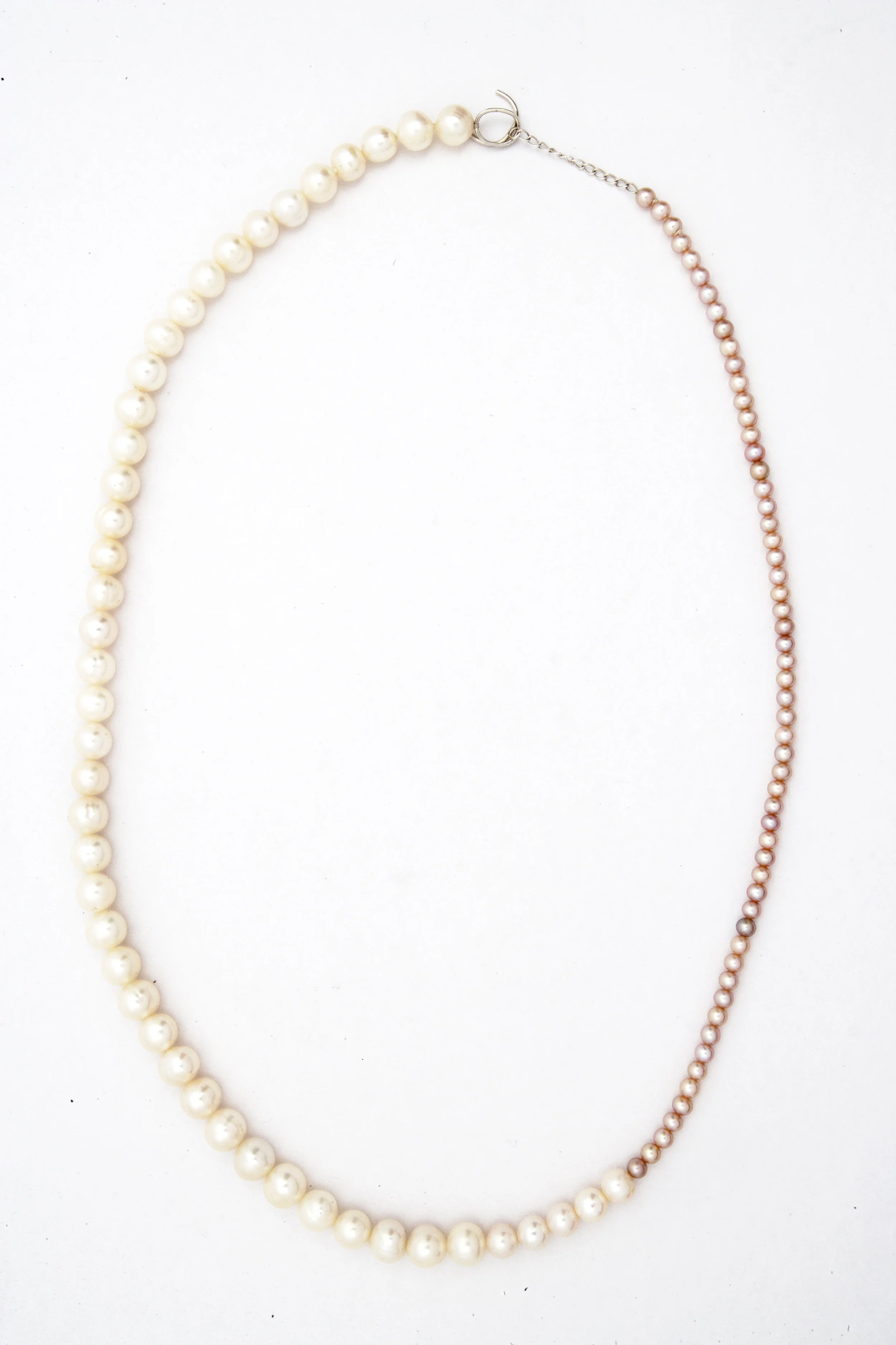 Lavender white long necklace