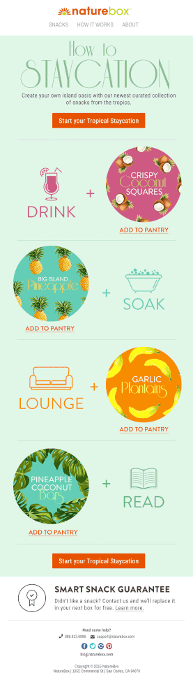 Tropical Staycation Campaign - Email
