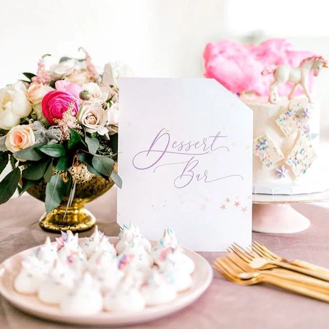 Flashing it back on a Saturday, because &ldquo;why not?&rdquo; Unicorns were a huge theme all summer long, but the way @dressupbuttercup styled this bridal shower she hosted had its own elegant flair. I was happy to be part of the team that brought h