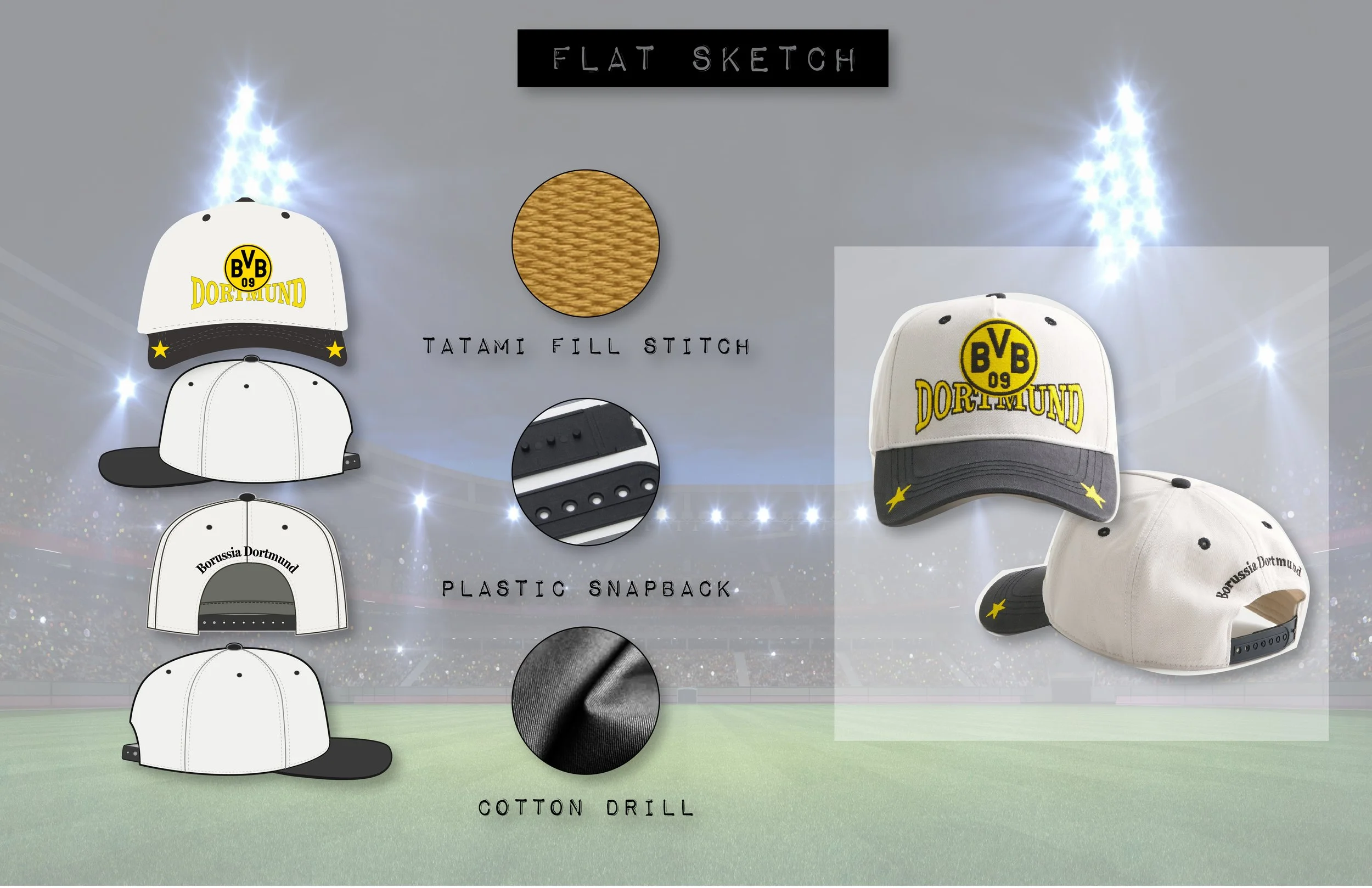 Hollister x Premier League - Dortmund Hat Sketch