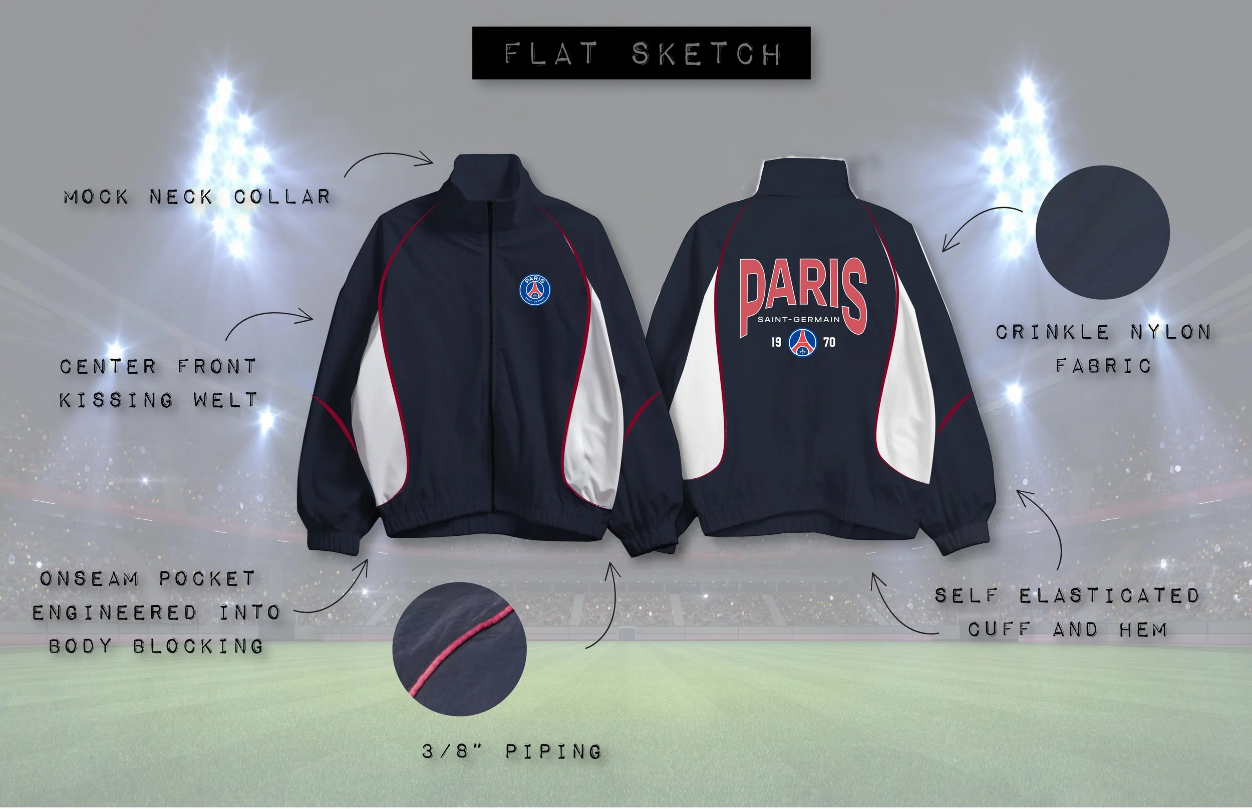 Hollister x Premier League - PSG Jacket Sketch