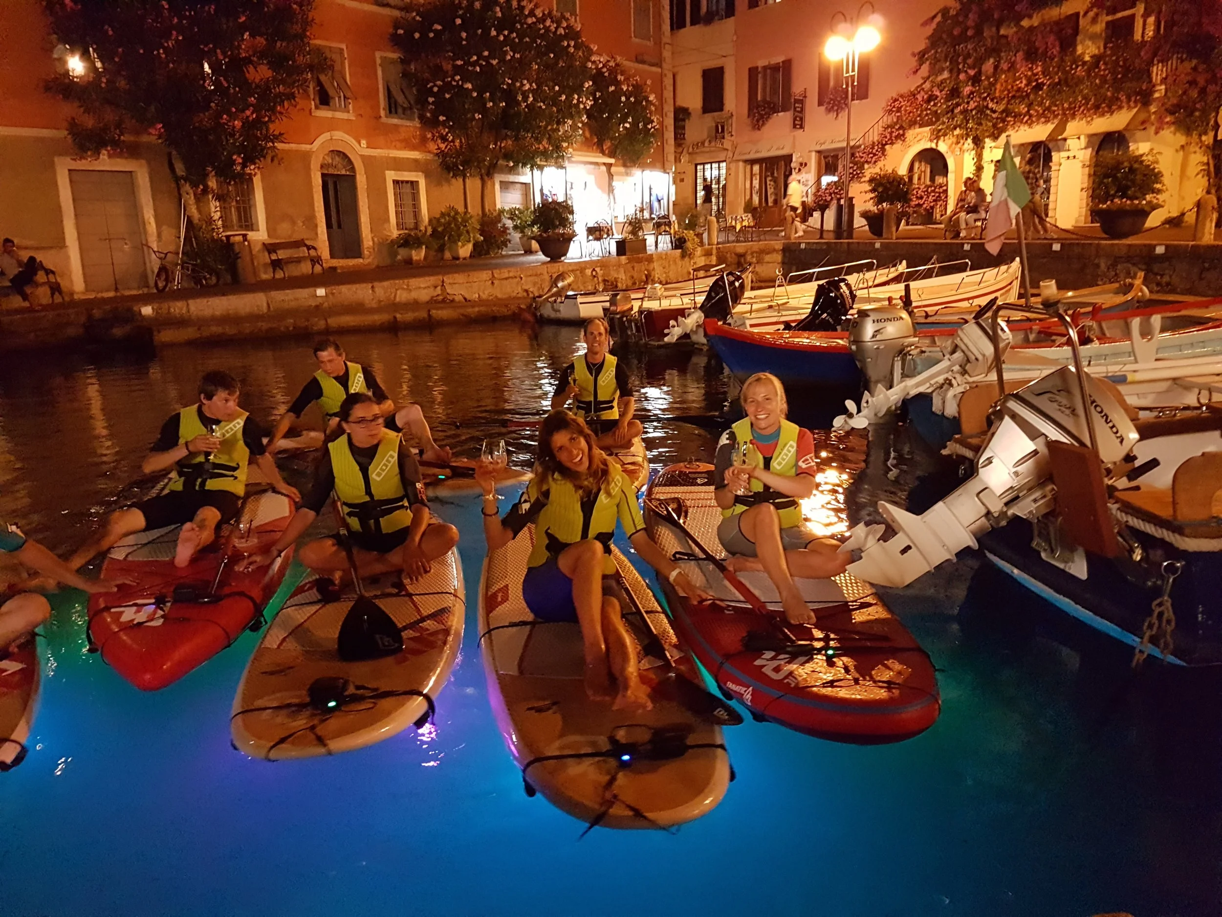 drinking cocktail at the Old Harbour of Limone