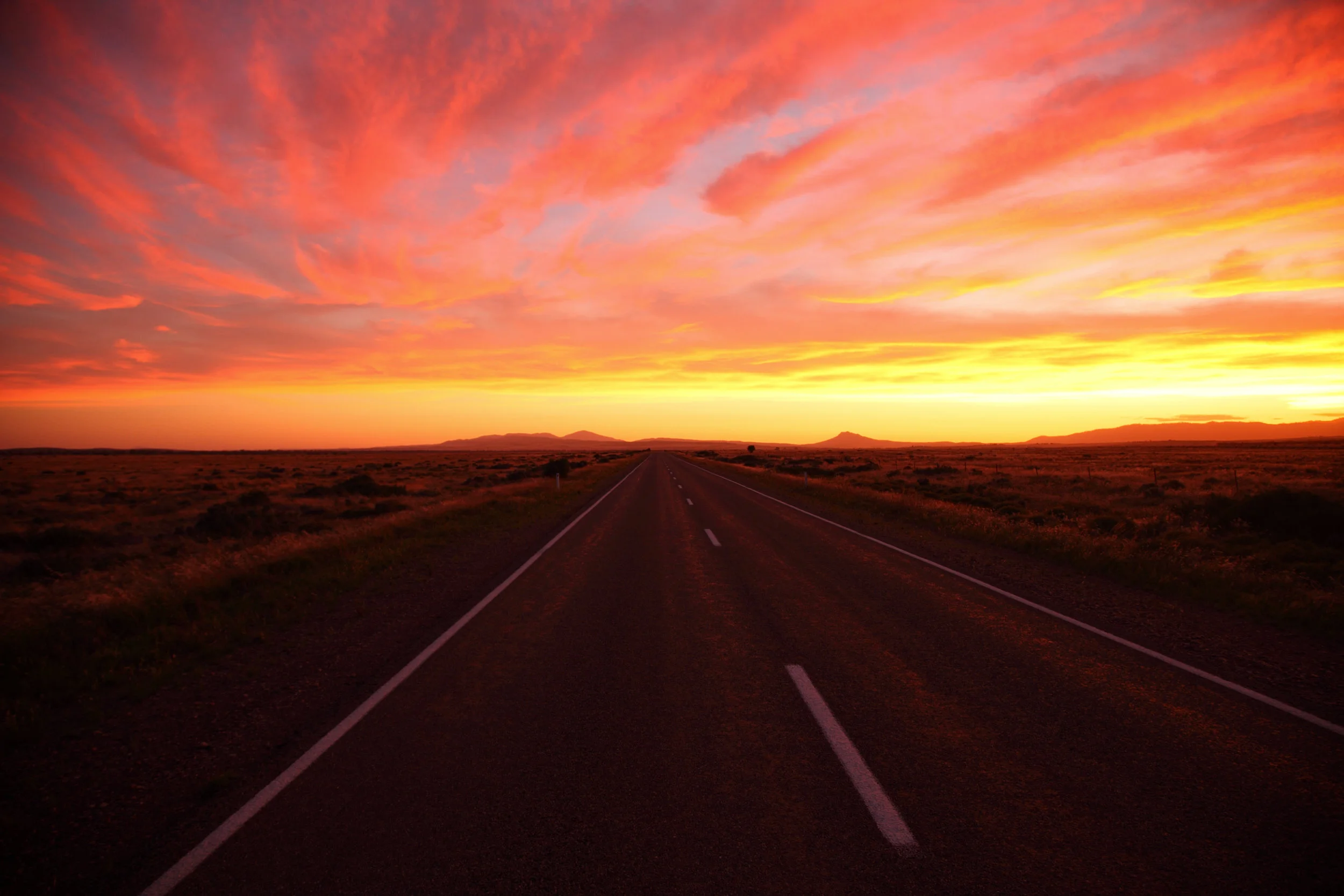 Sunset over Willochra Plain - hard to beat.