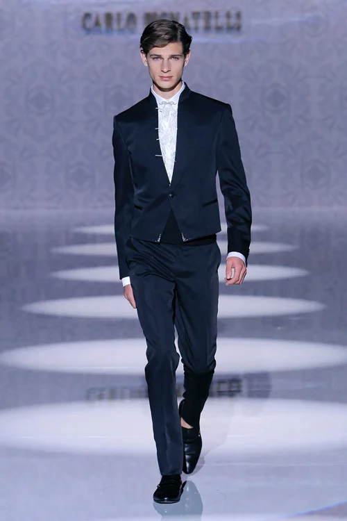 Jude Fashion Model für Carlo Pignatelli Laufsteg-Show, Valmont Barcelona Bridal Fashion Week