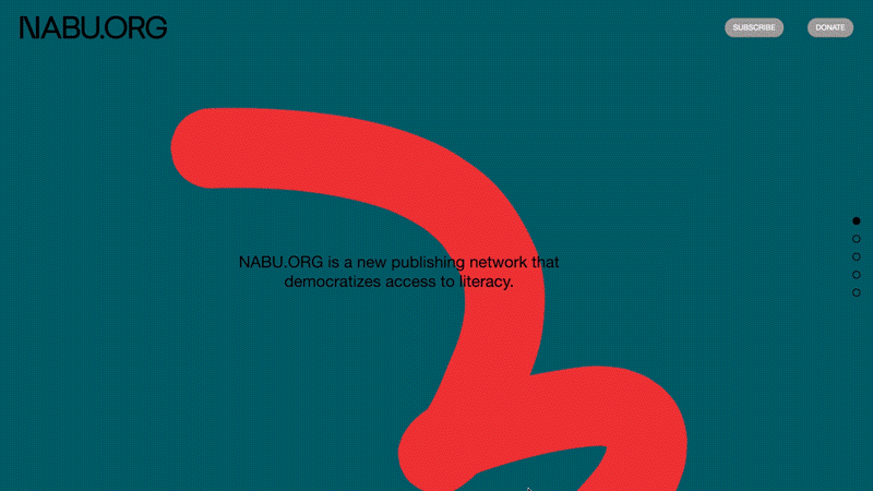 NABU Brutalistisk Squarespace website