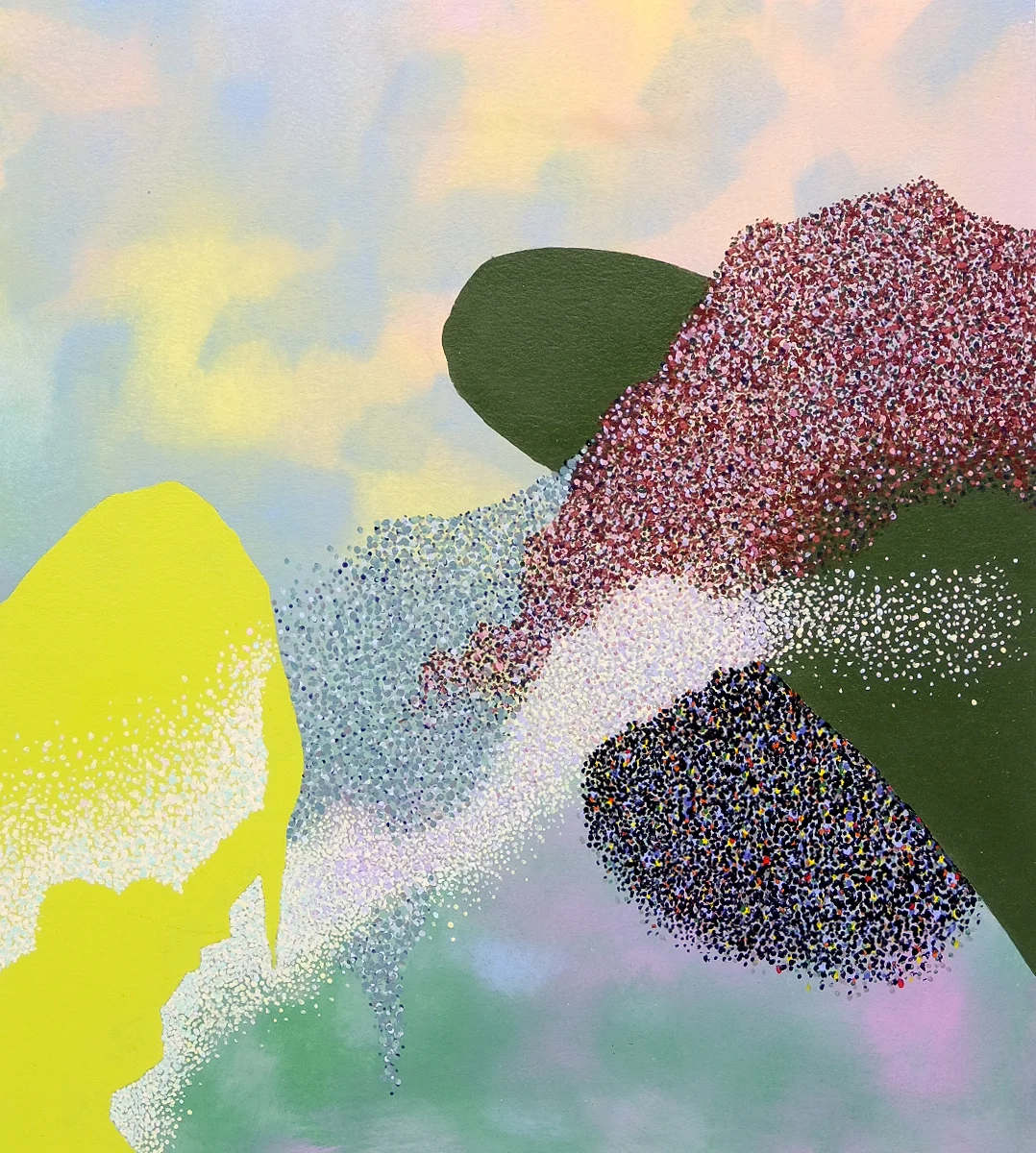 The Backyard , acrylic on paper, 16" x 12" 2017