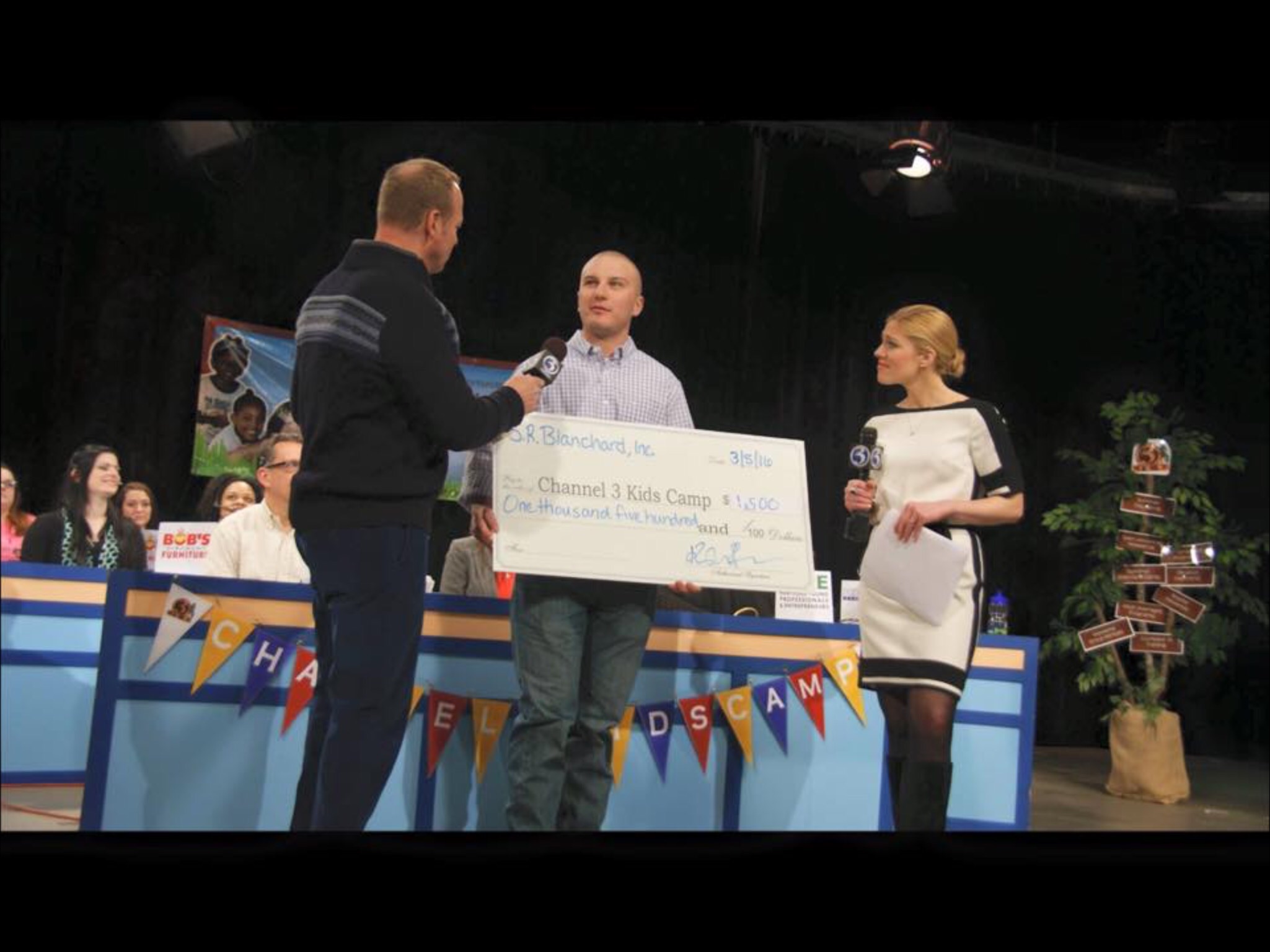 Steven at the annual Kids Camp Telethon with Scot and Nicole