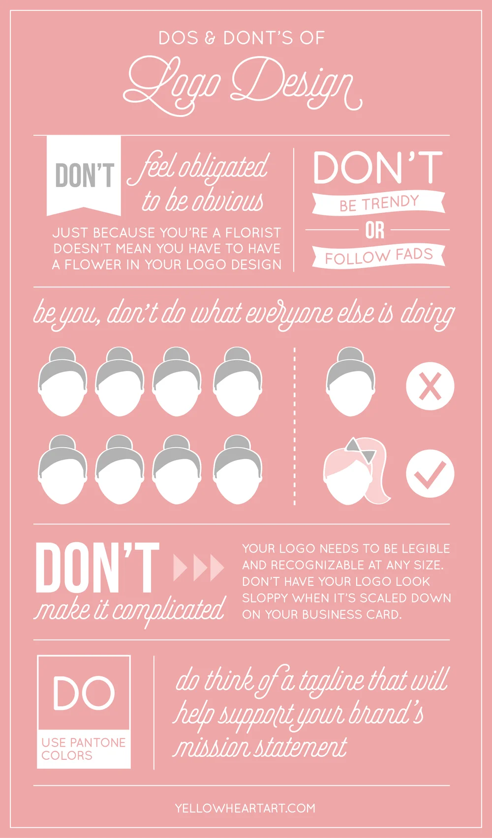 The Dos and Don'ts of Designing Your Logo — Yellow Heart Art