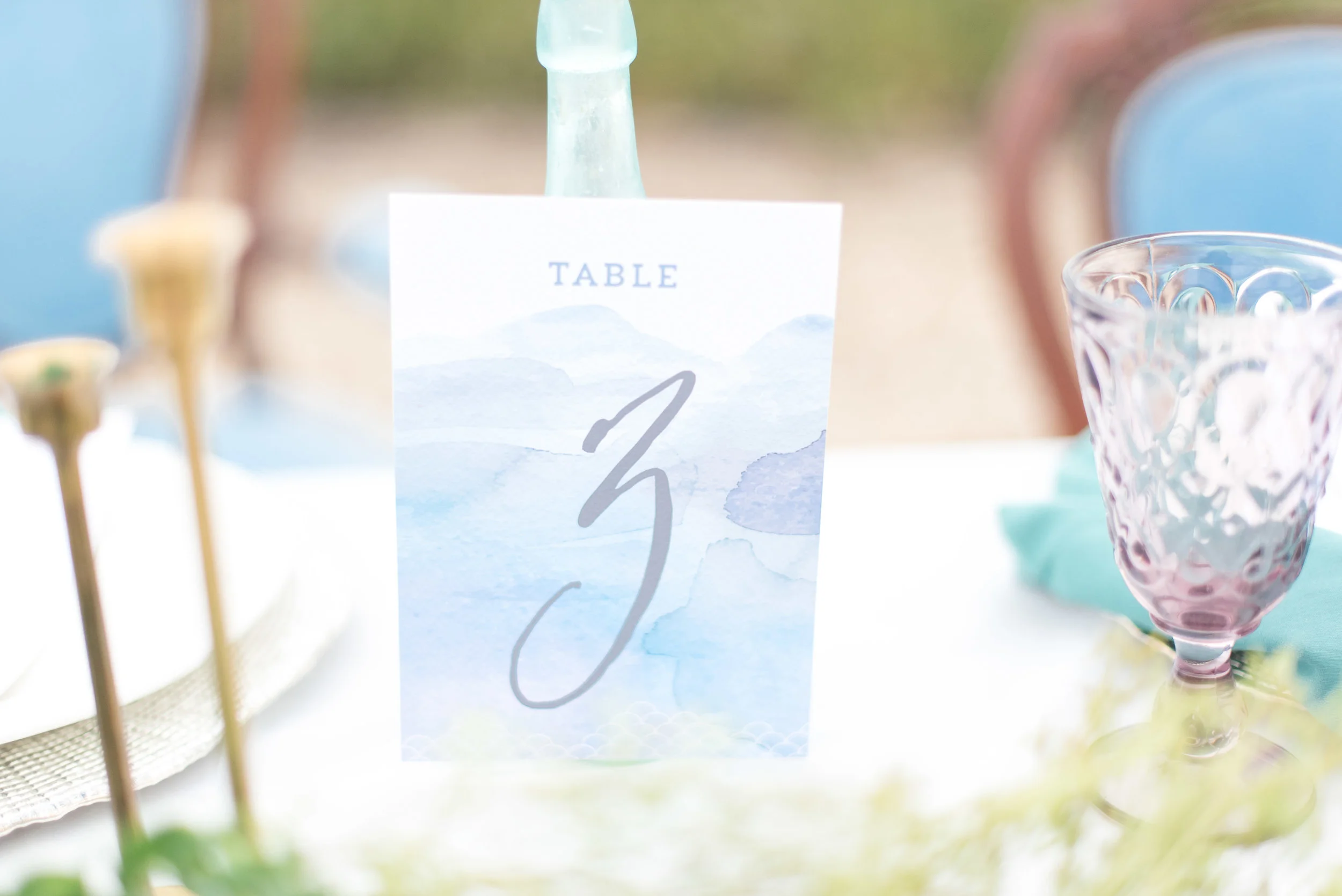 mermaid watercolor bridal shower brunch