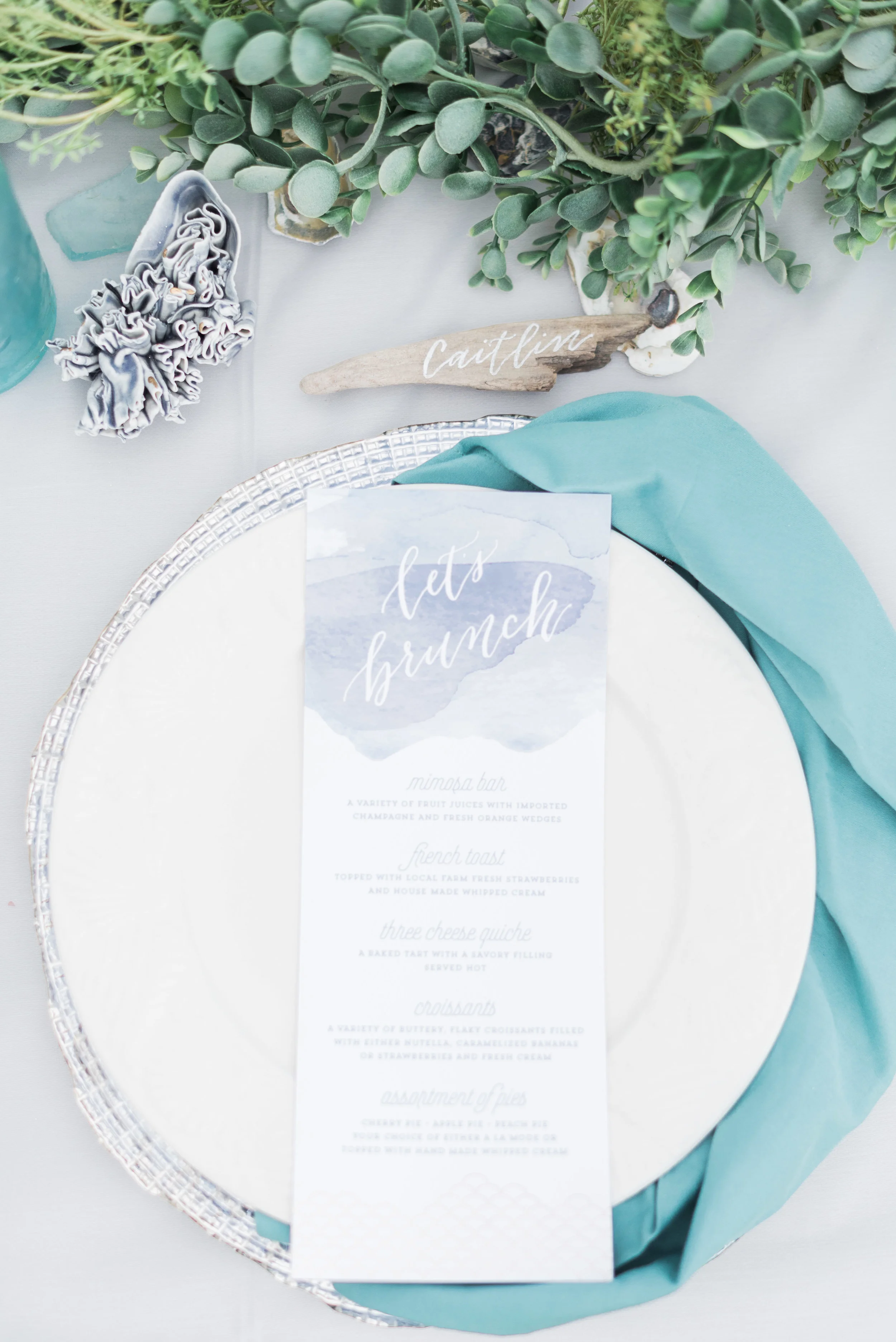 mermaid watercolor bridal shower brunch