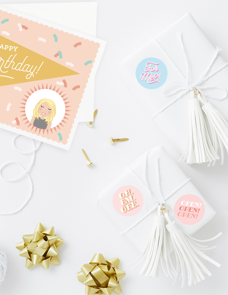 Yellow Heart Art Fun Gift or Packaging Stickers.jpg