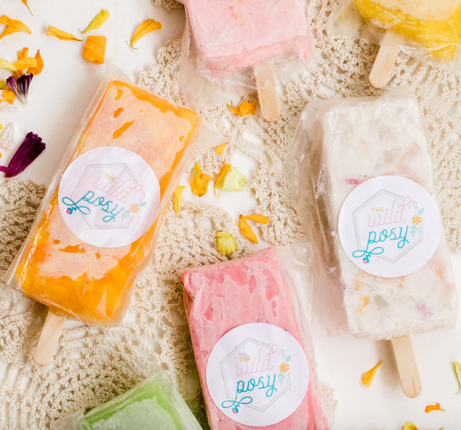 The Wild Posy Logo on Ice Cream by YellowHeartArt.com