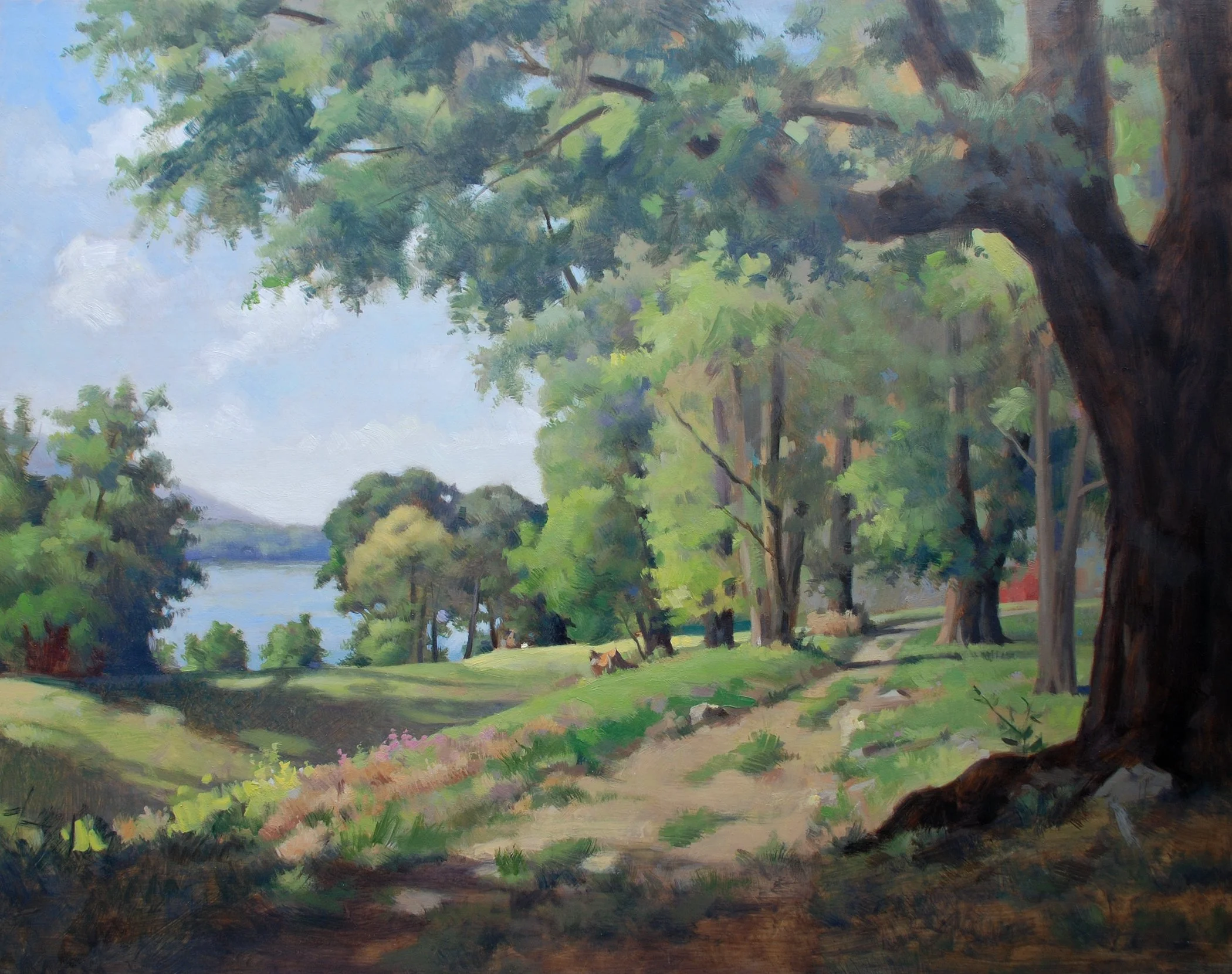 Riverscape, 16" x 20", oil on panel.