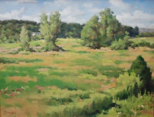 Meadow, oil on linen canvas-panel, 11" x 14"
