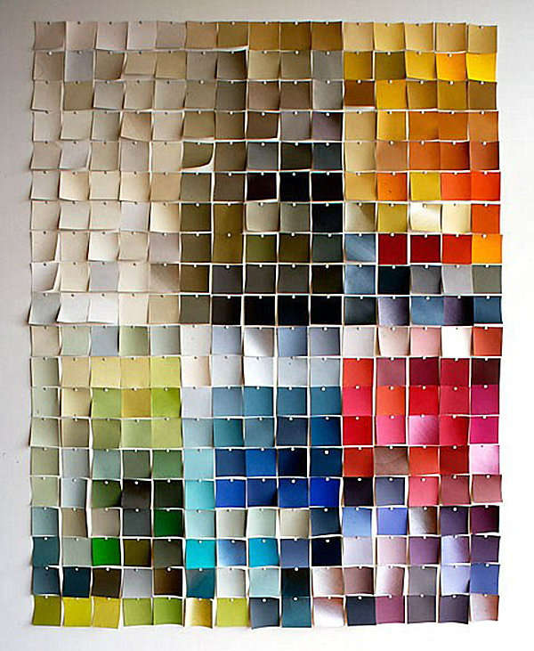 art made of paint chips?