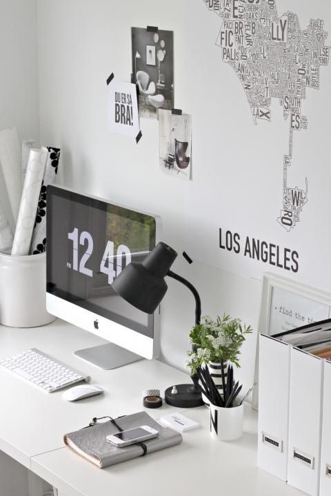 white-desk-organized-map-wallpaper