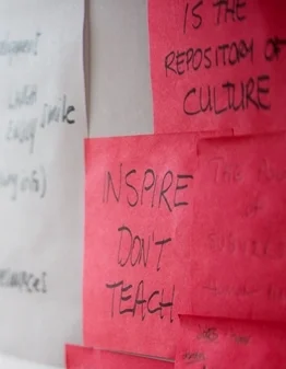 There was energetic conversation about the difference between aiming to achieve some specific audience impact (such as, learning) and aiming to express something artistically or personally.
