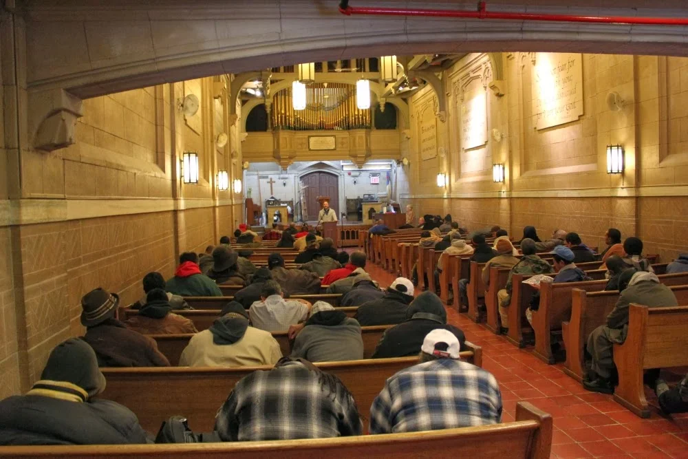 The Bowery Mission Chapel ( Source )