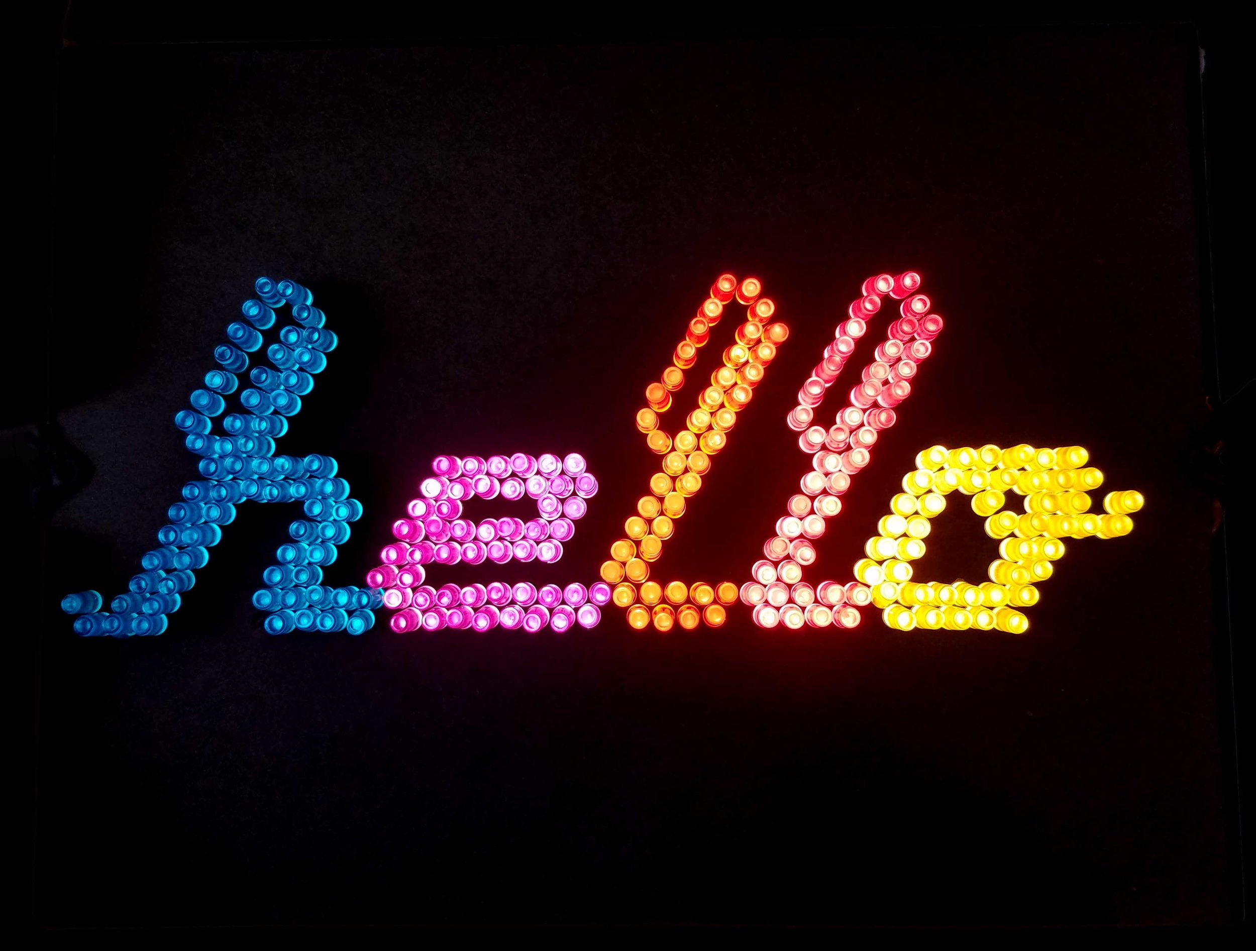 Lite Brite Typography