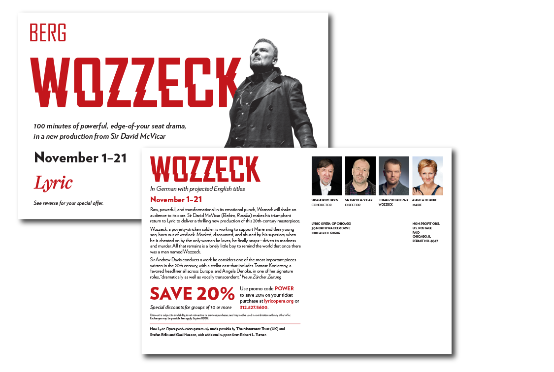 Lyric Postcard Mailer