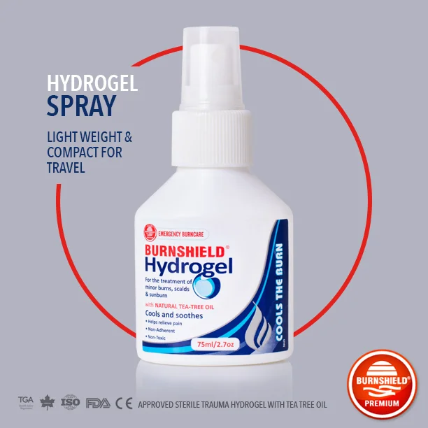 The 2.7oz Burn Gel Spray. Small enough for the TSA but covers big enough burns for falling asleep in the sun!