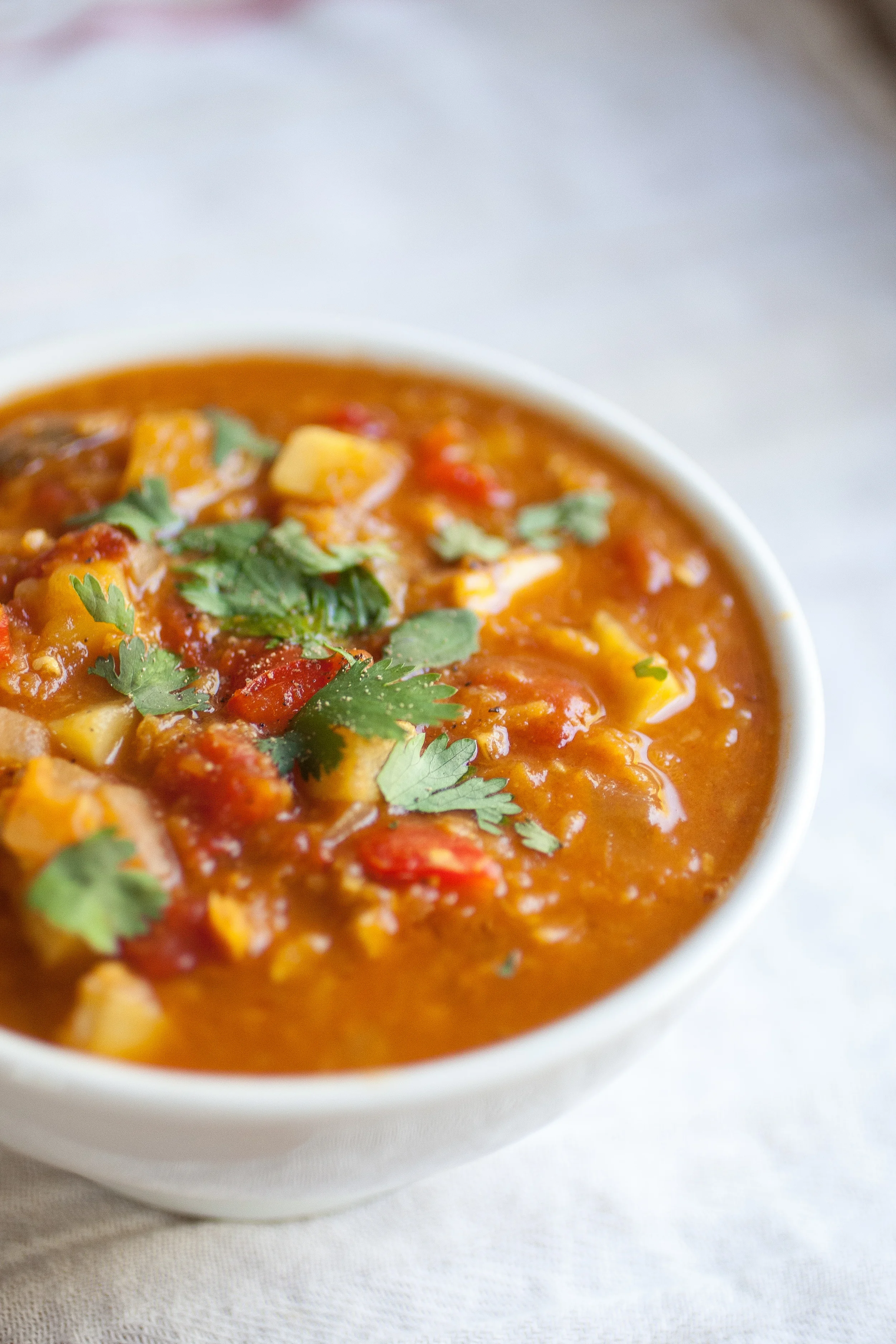 Produce On Parade - Lentil, Tempeh, and Sweet Potato Chili