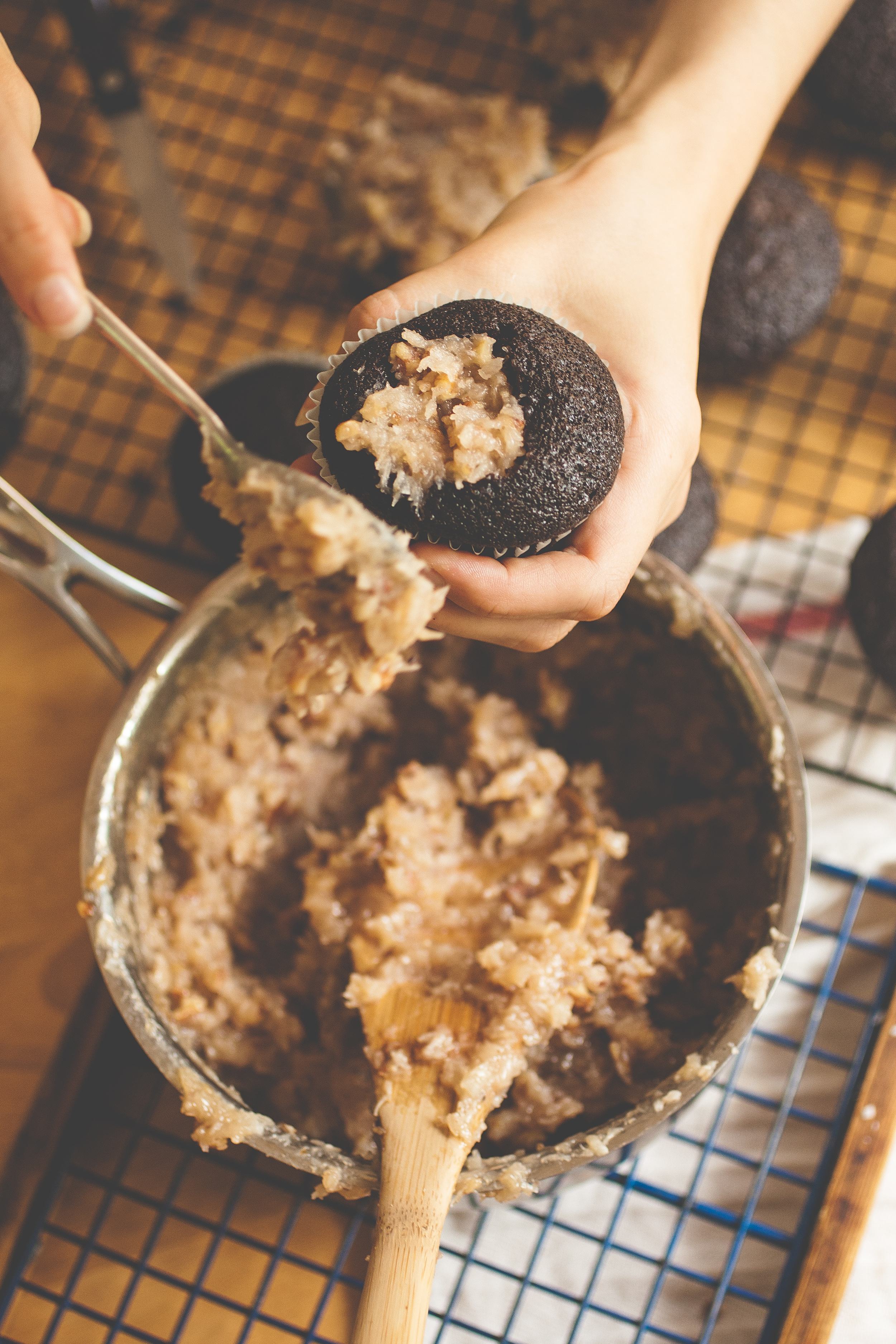 Produce On Parade - German Chocolate Cupcakes
