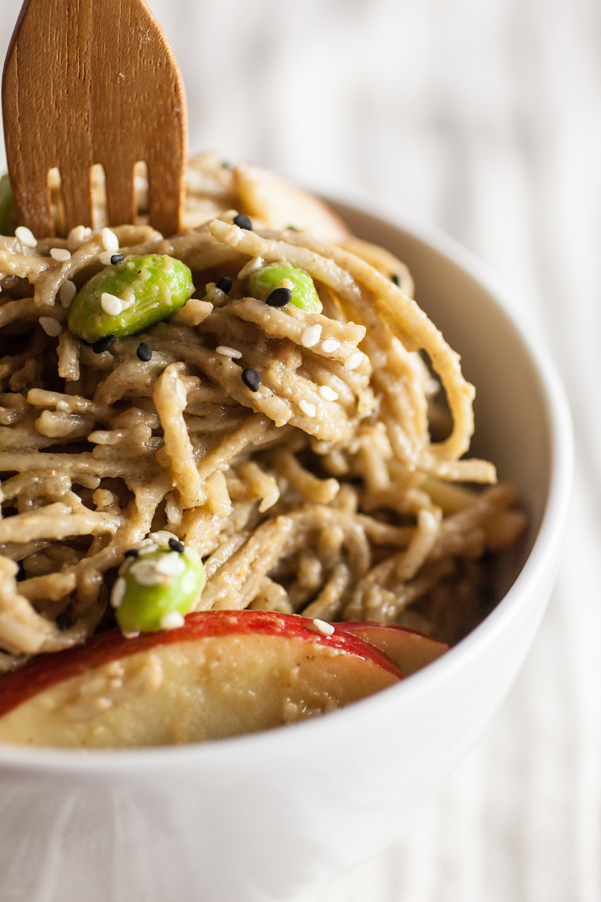Maple Peanut Soba Salad With Edamame Apples Produce On Parade