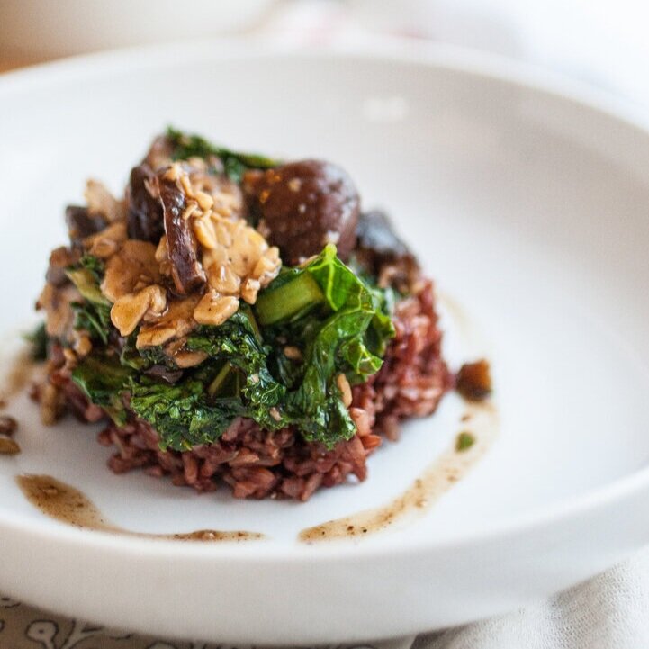 Shiitake Tempeh and Kale Stir-Fry