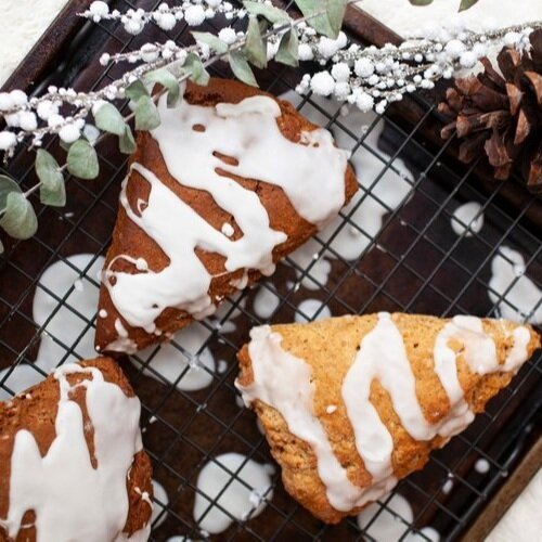 Glazed Gingerbread Scones
