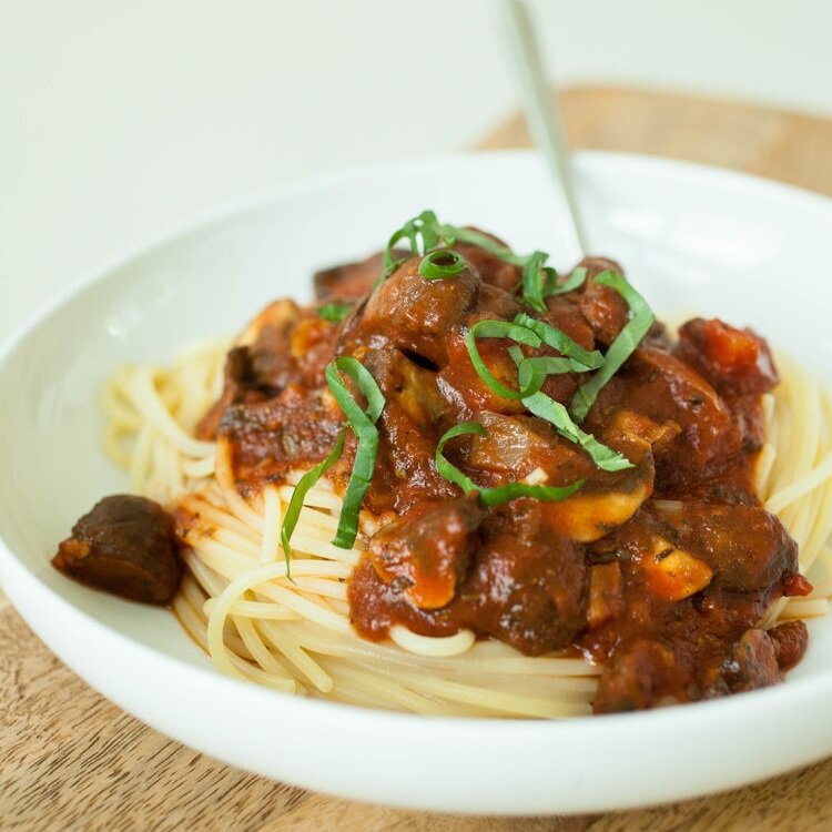 Easy Mushroom Spaghetti 