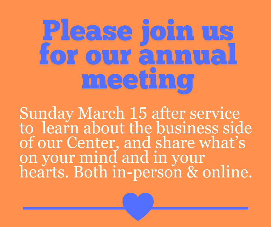 Annual meeting for all.