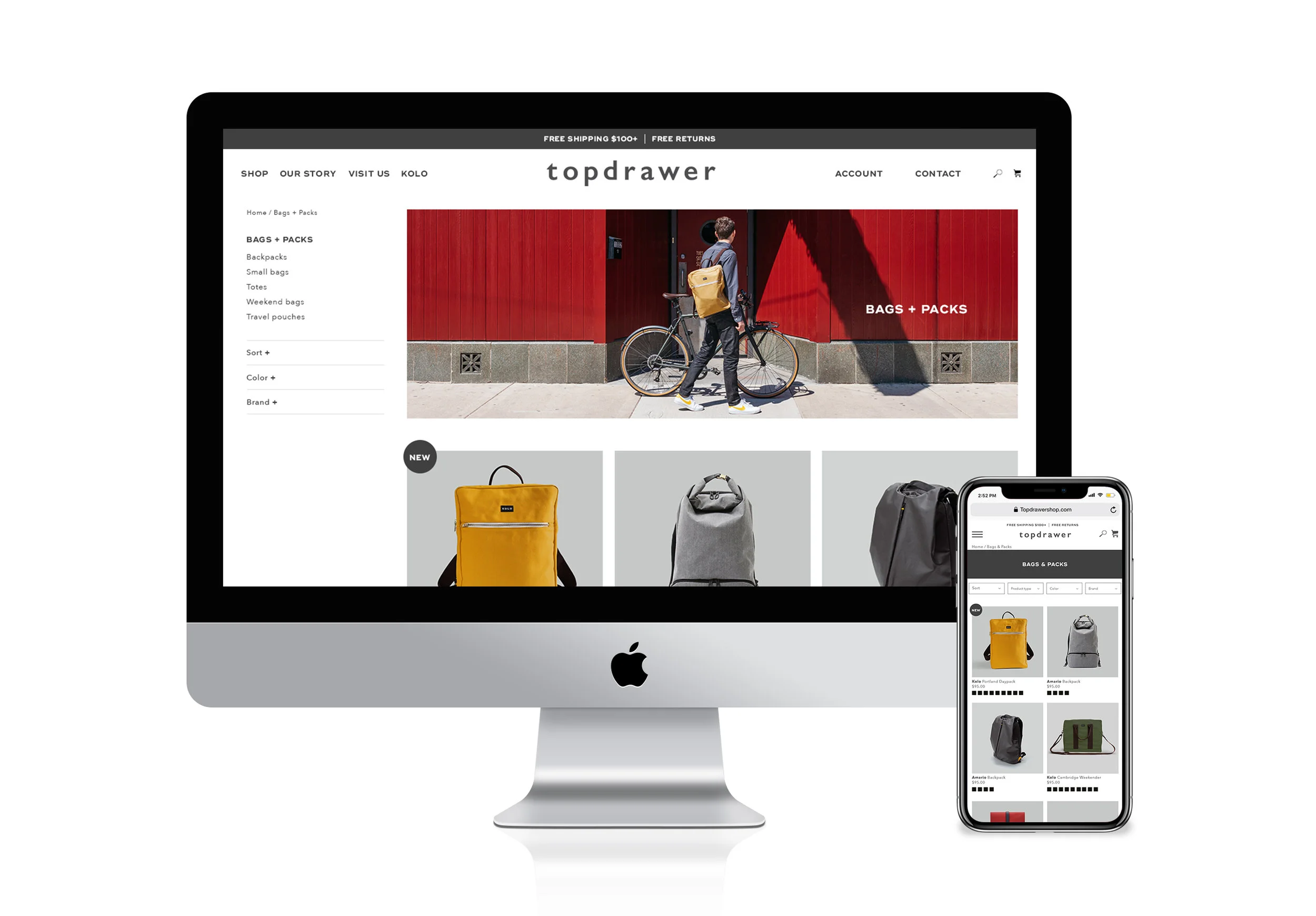 Product collection landing page refresh with a mobile responsive design