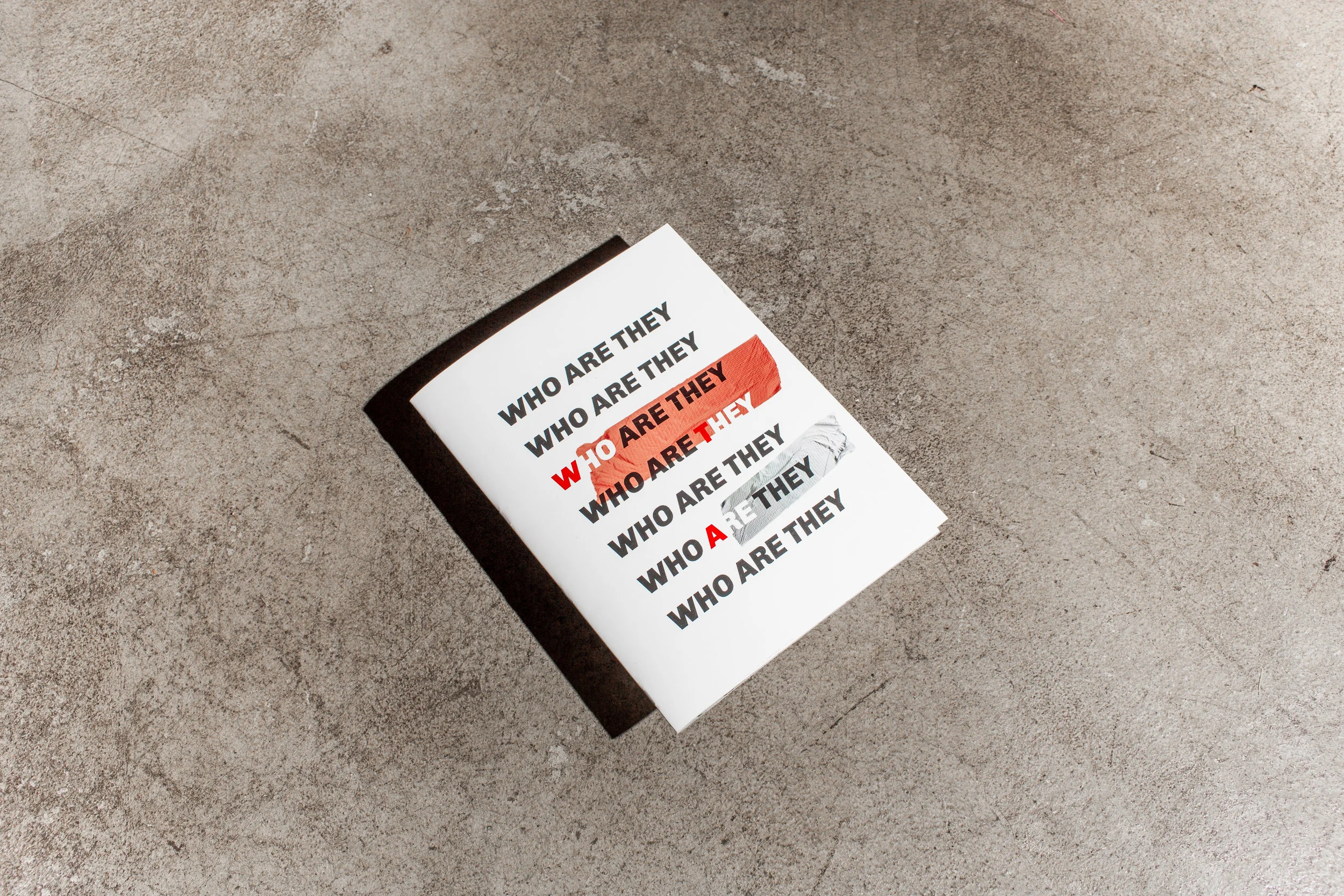 WHO ARE THEY zine — for sale, $30 each