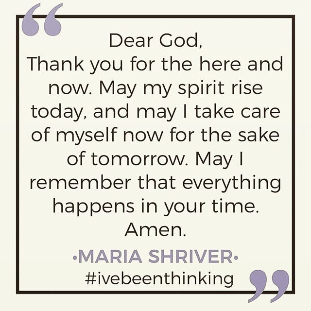 @mariashriver encourages me.: So, my friends, please take care of your now, for the sake of your tomorrow. Believe that you will rise in God&rsquo;s time. Try to visualize yourself rising above your troubles, your anxieties, and your fears. Try to vi