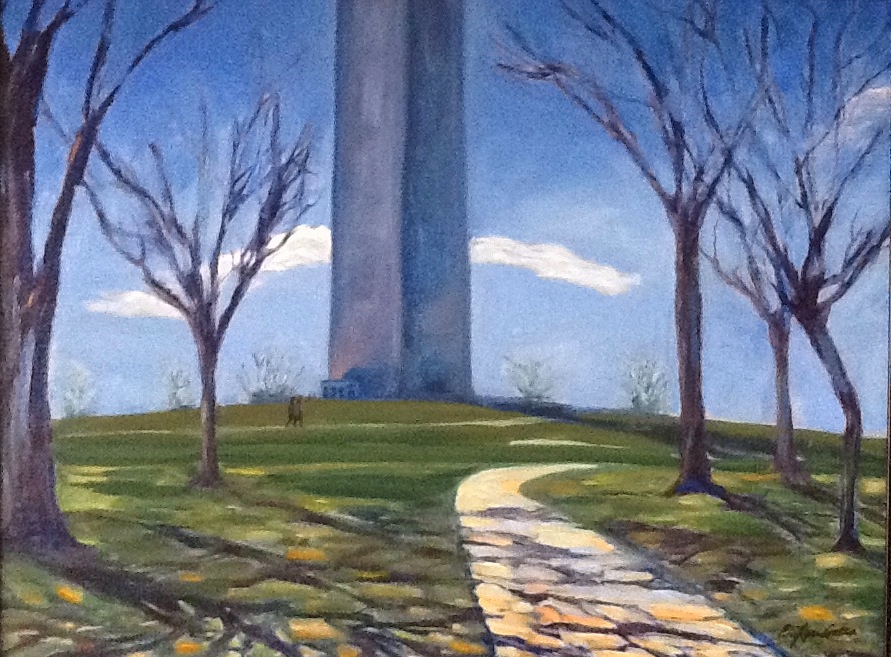    The Washington Monument    18 in x 24 in  oil on canvas, framed    