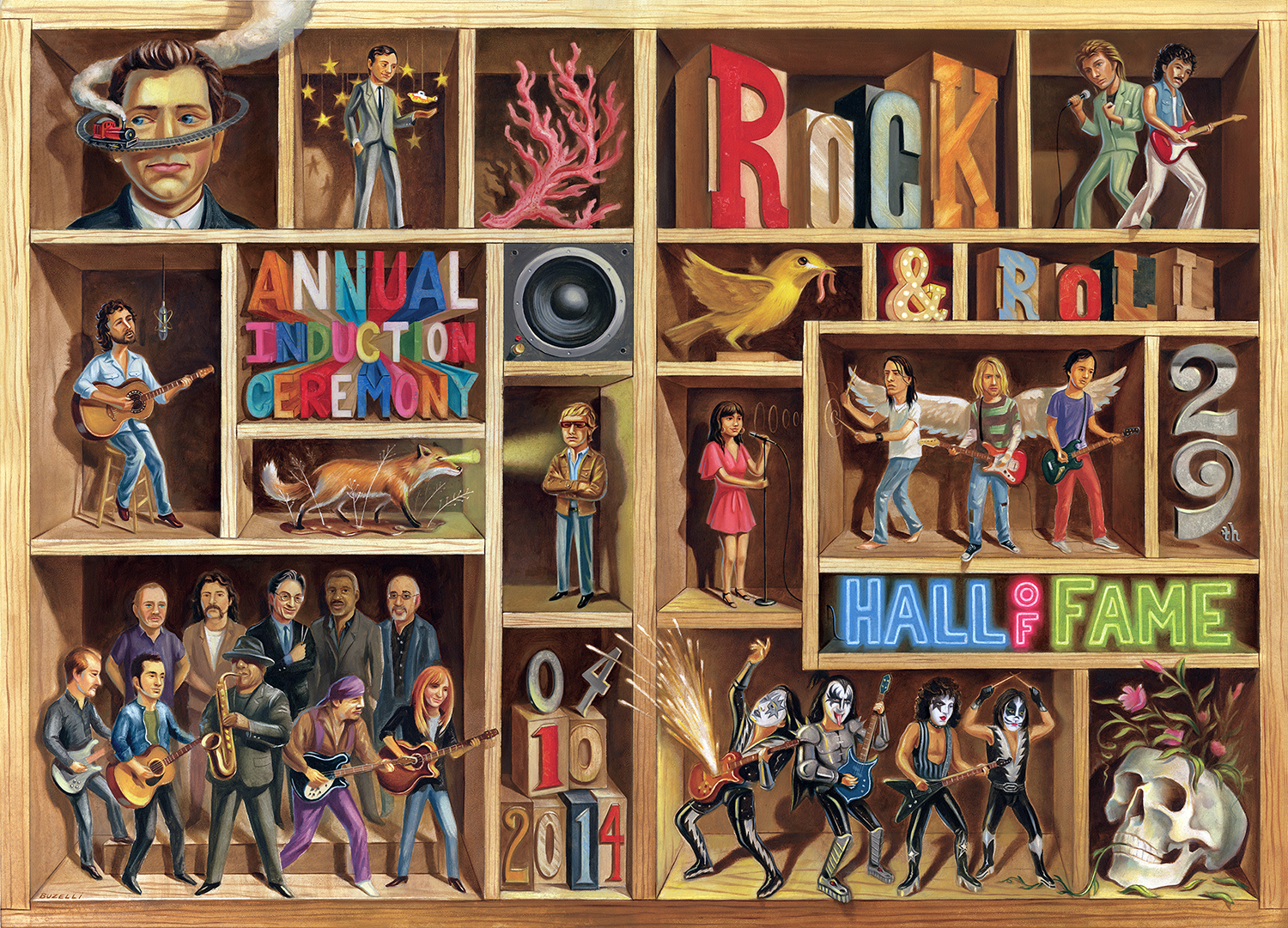 Rock & Roll Hall of Fame/33"x24"/oil on board
