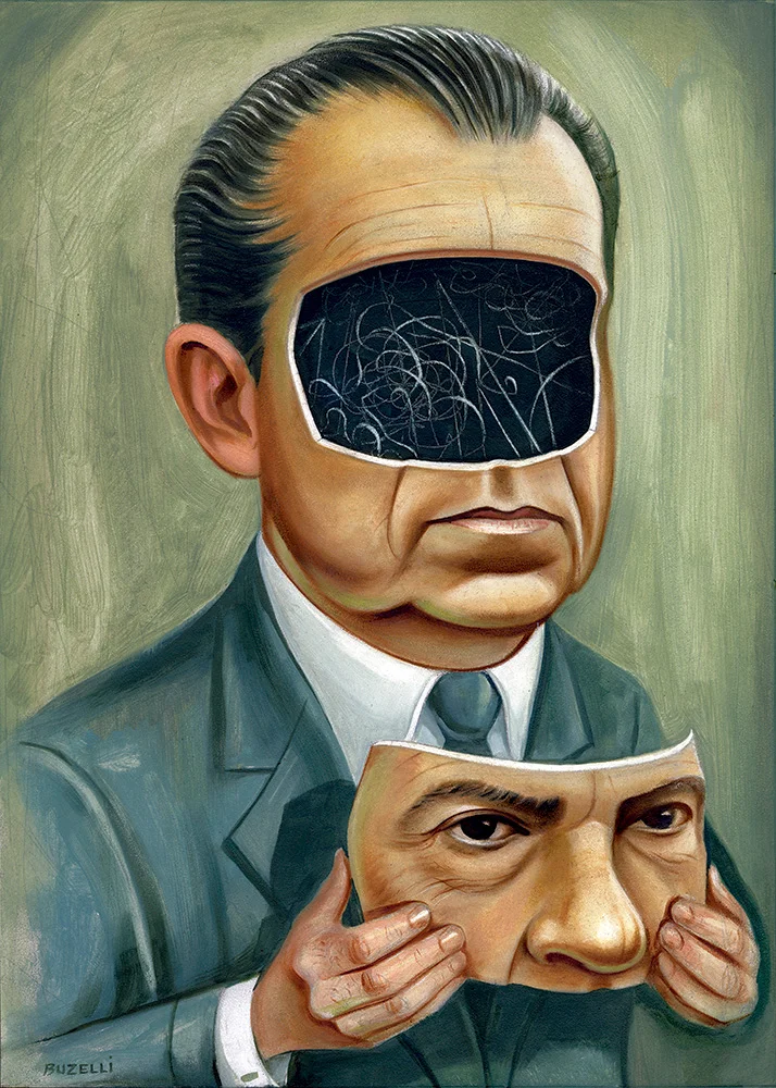 Nixon/oil on board/11"x15.5"