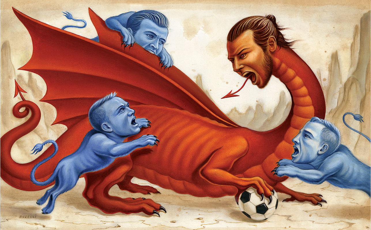 The Dragon Tamer/oil on paper/20"x13"