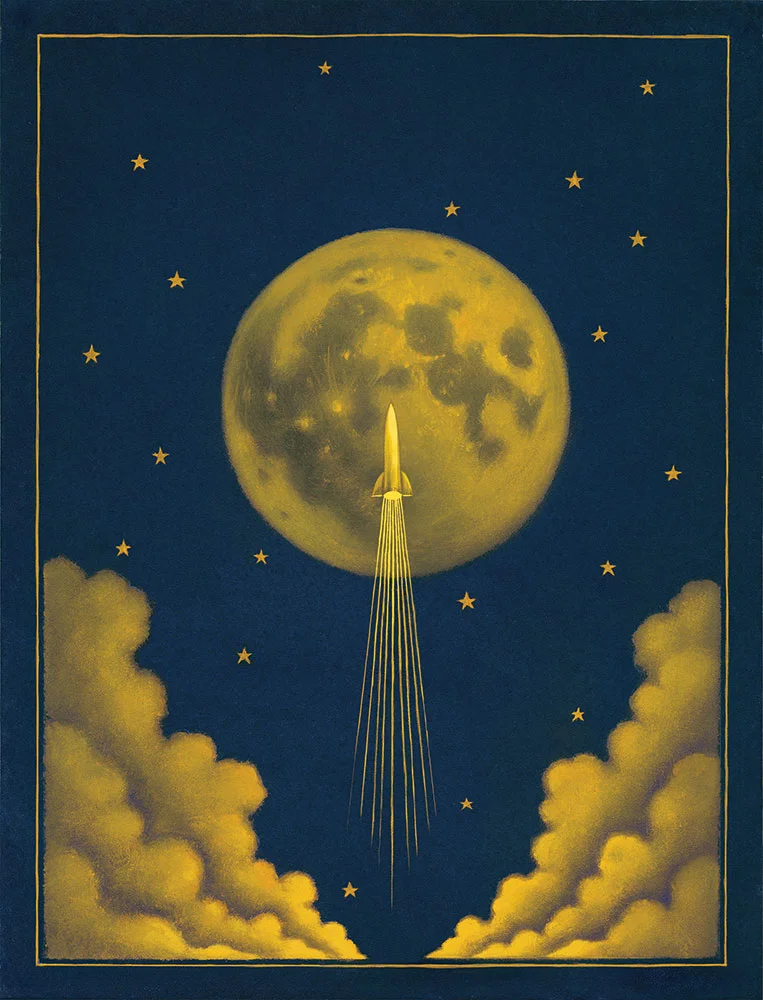 Moonshot/oil on board/12"x16"