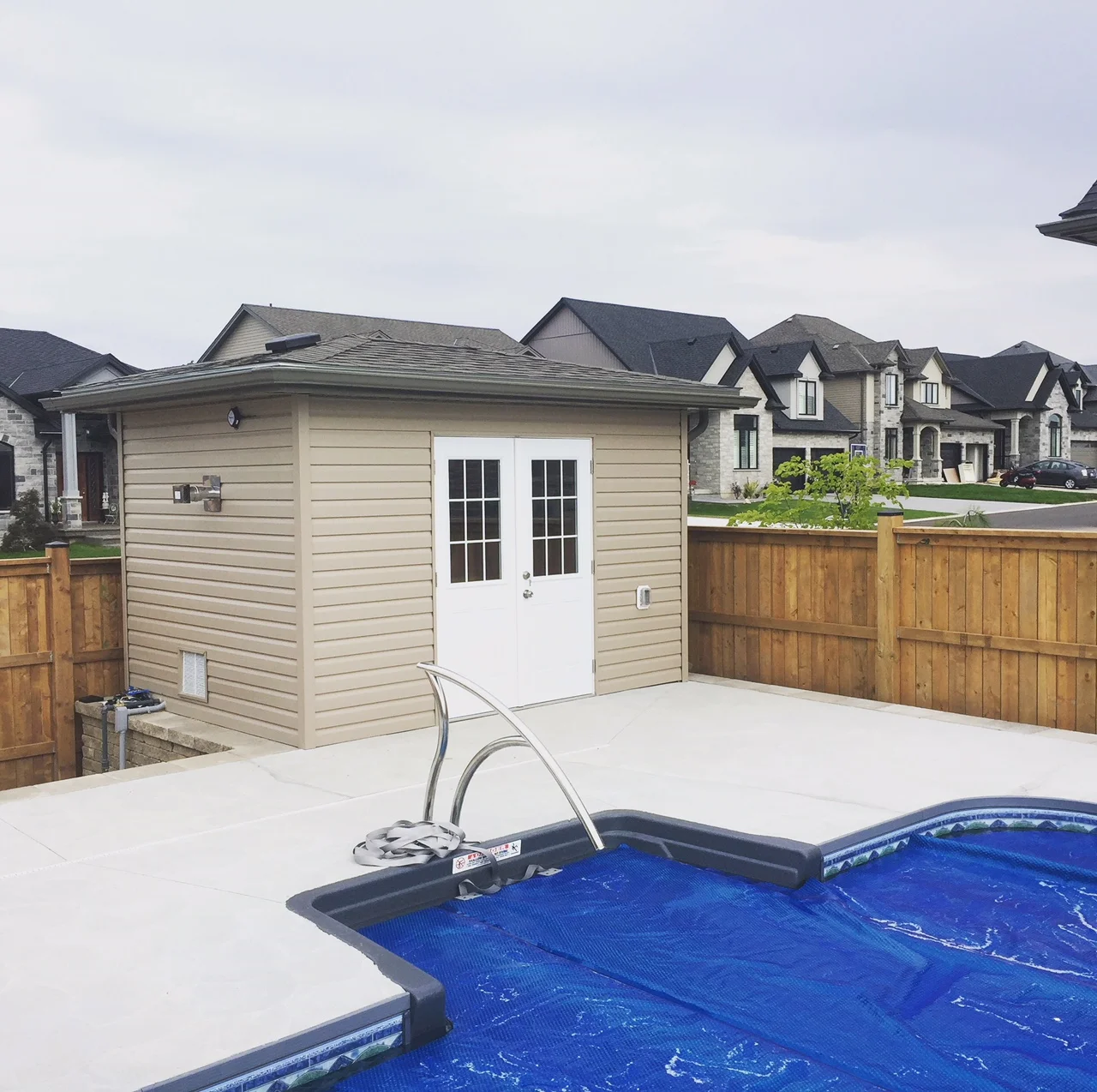 Vinyl Sided Pool House