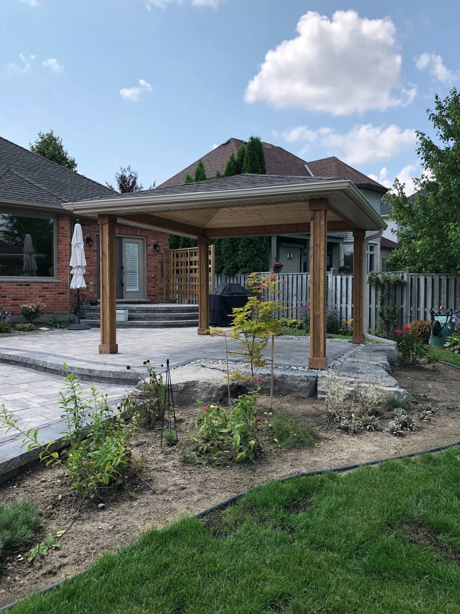 Gazebo with Pine Underside