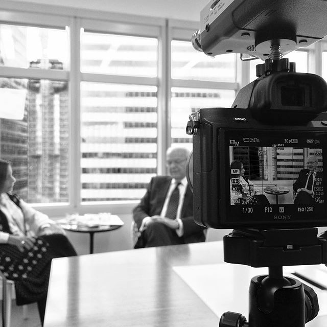 Shooting an interview with Burton M. Tansky. He is an American department store executive who retired as president and chief executive officer of The Neiman Marcus Group Summer of 2010.  #interview #filmproduction #videoproduction #imagemedialab #a7i