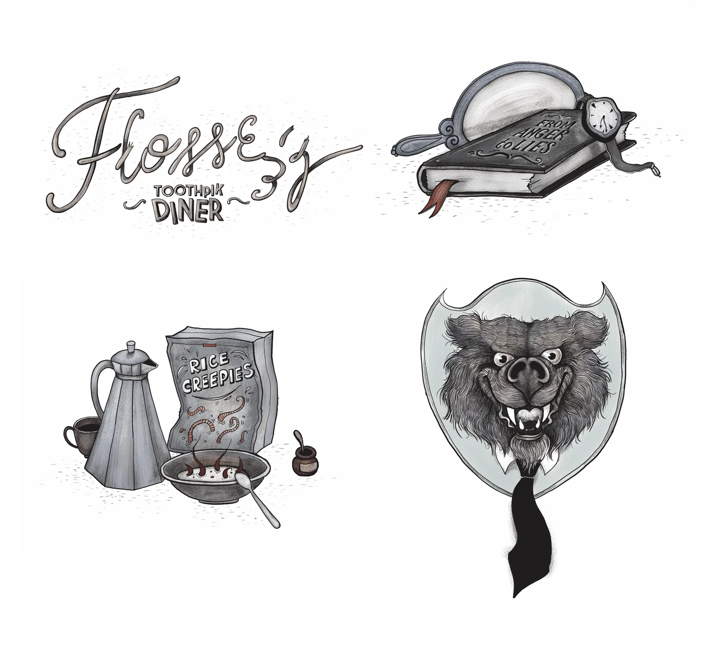Few examples of spot illustrations for end of chapters