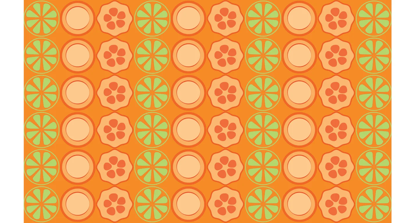 Packaging pattern is based on the three key cookie flavors: lime, coconut and chocolate