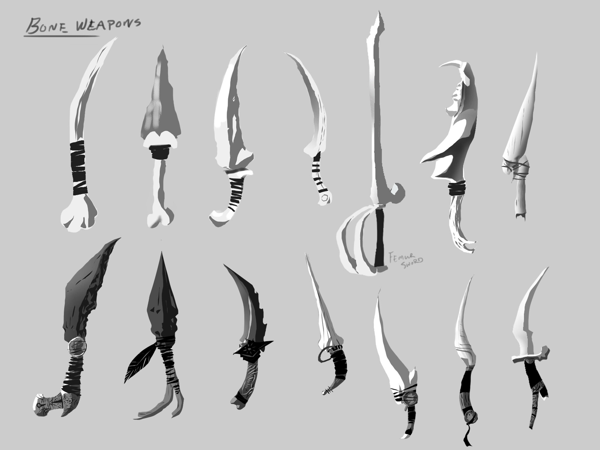 ConceptSheet.BoneWeapons1.jpg