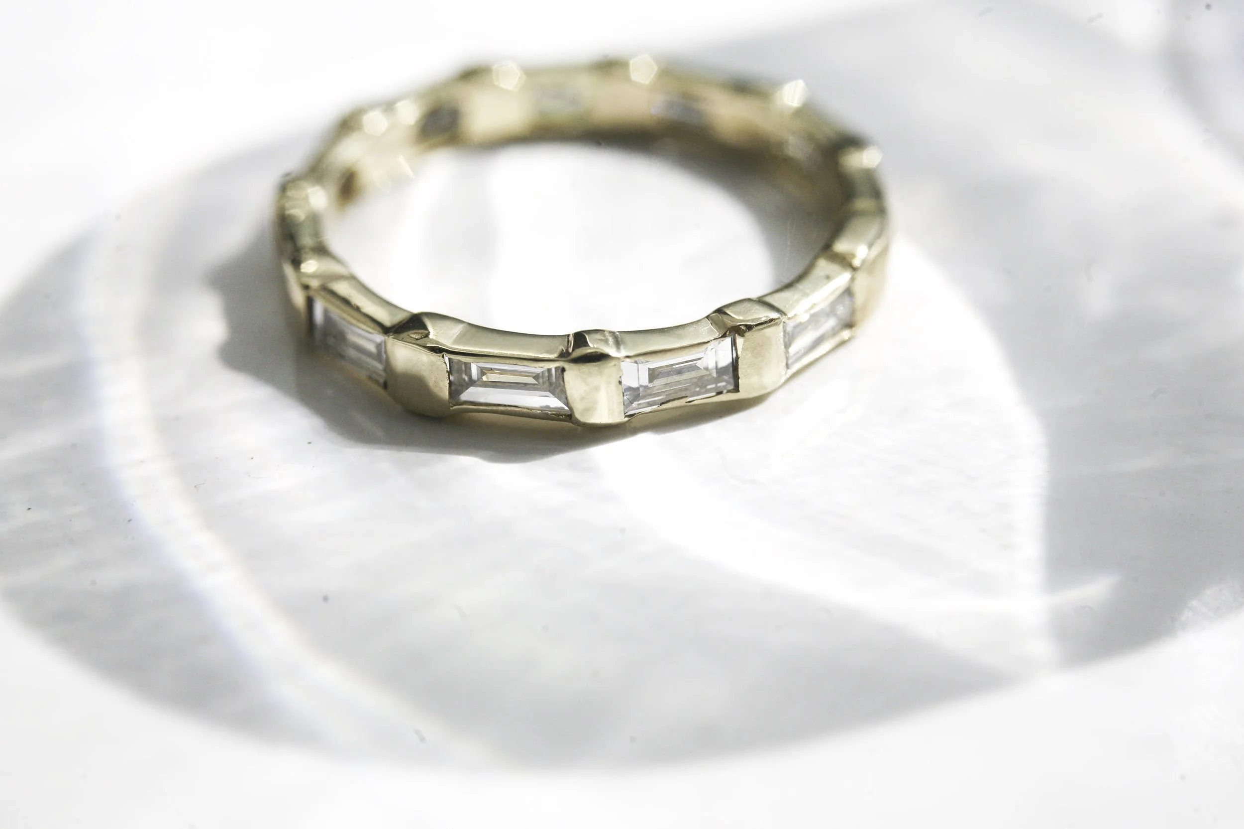 baguette wedding band