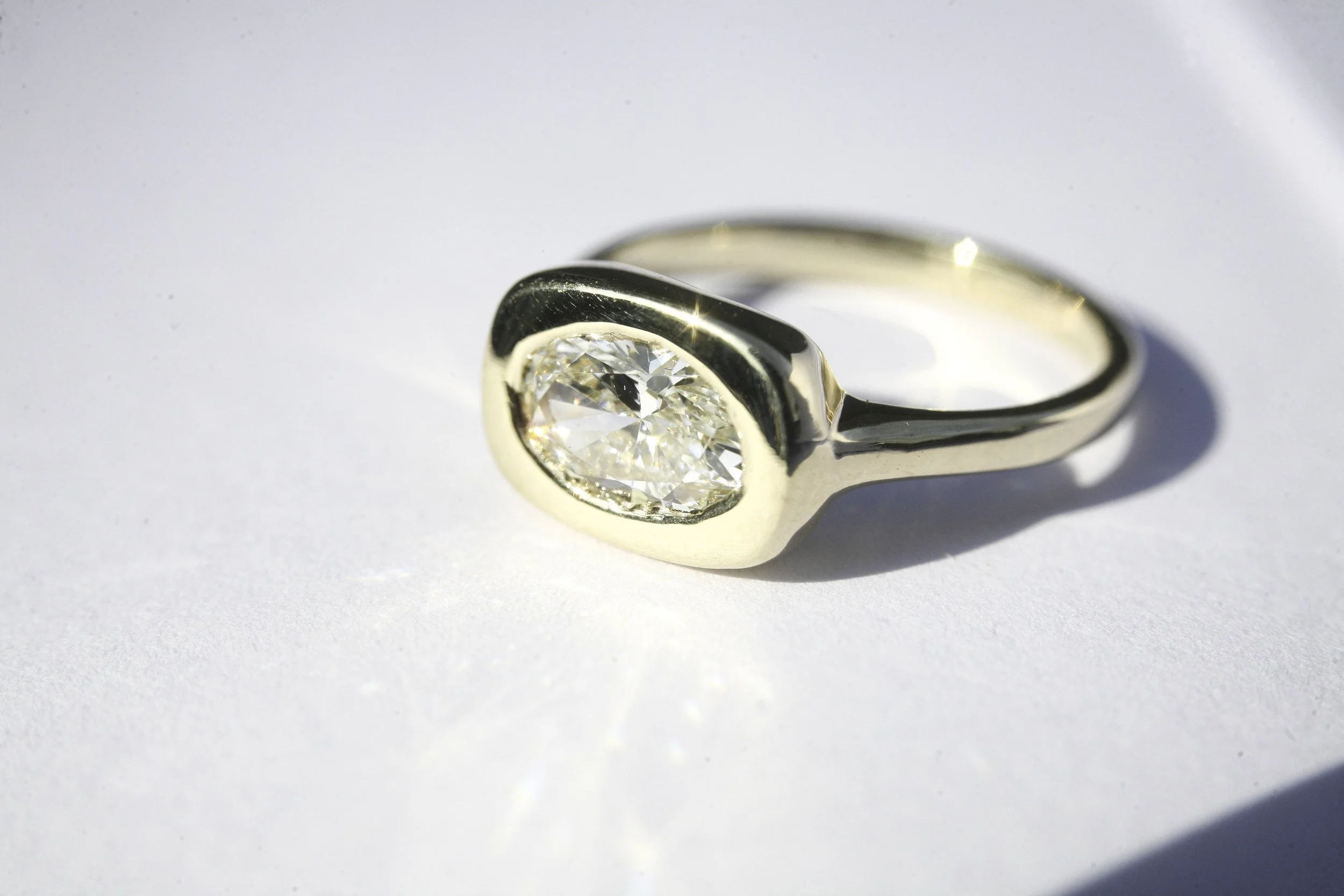 modern oval engagement